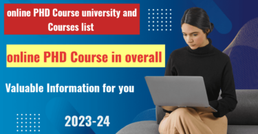 Online phd programs name and list for admission